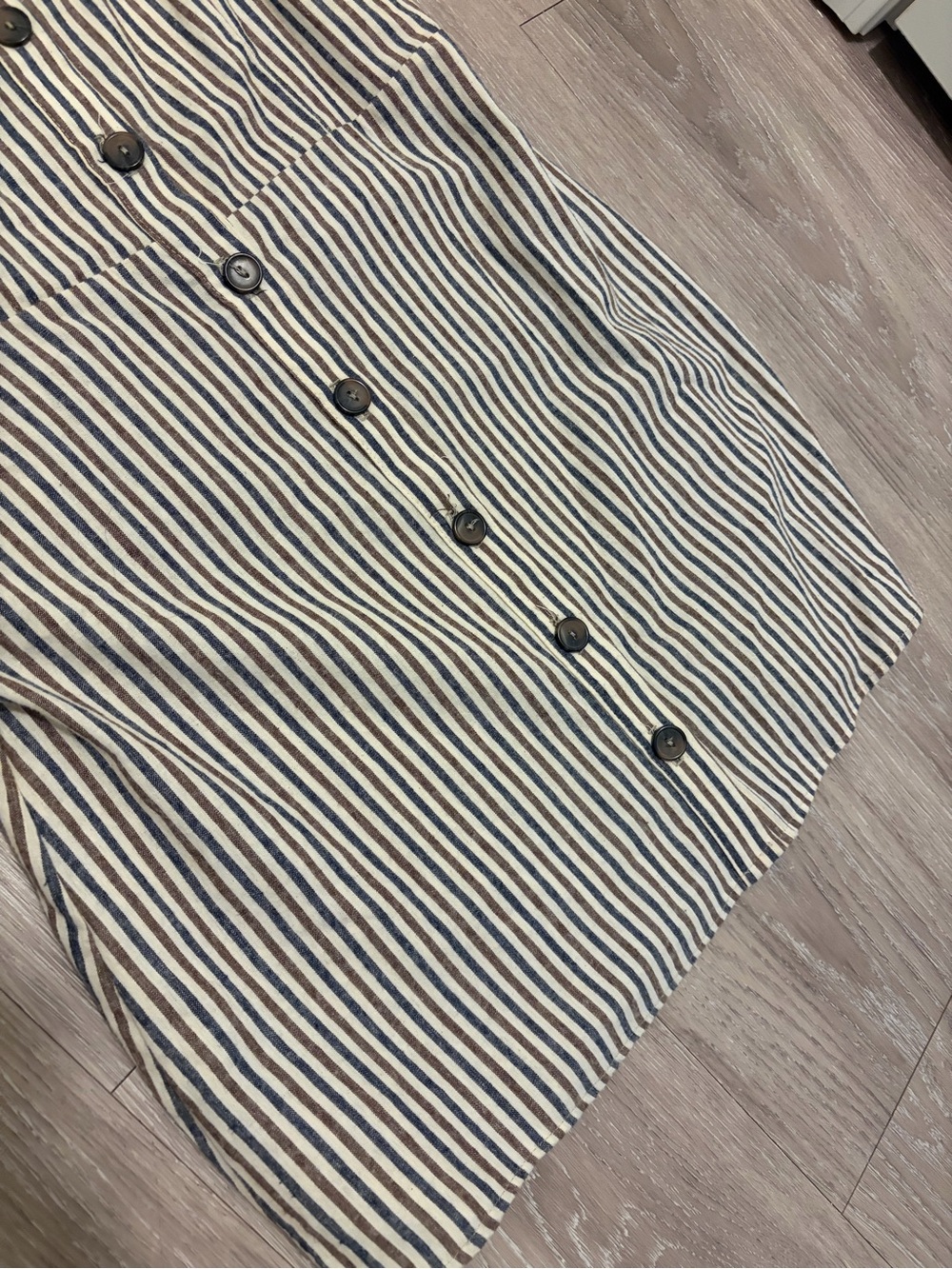 Altar’d State Striped Button-Front Mini Dress - Picture 4 of 5